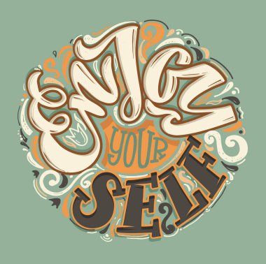 İlham verici el çizimi karalama yazısı alıntısı. Kartpostal, pankart, tişört tasarımı için harf sanatı.