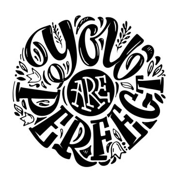 Güzel el çizimi karalama, ilham alıntısı. Poster, afiş, tişört tasarımı için harf sanatı. 