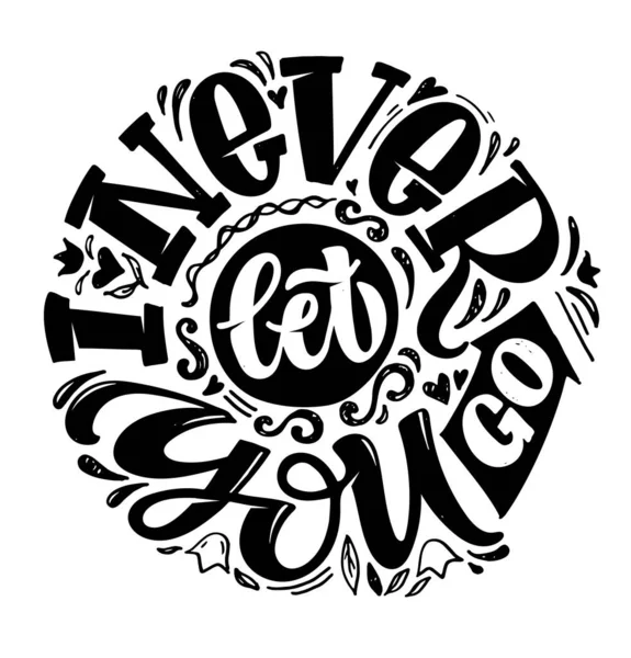 Inspiração Lettering Citação Bonito Mão Desenhado Doodle Caligrafia Arte Arte — Vetor de Stock