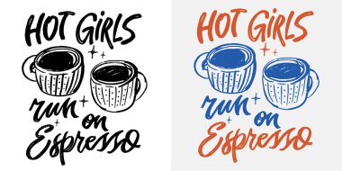 Moda el yazısı karalamaları kahve hakkında alıntı yapıyor. Tişört tasarımı, kupa baskısı, çanta baskısı, kıyafet modası. % 100 elle çizilmiş vektör resmi.