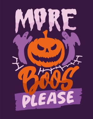 Cadılar Bayramı el yazısı karalama yazısı alıntısı. Tişört tasarımı, kupa baskısı, çanta baskısı, kıyafet modası. % 100 elle çizilmiş vektör resmi.