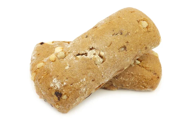 Tranbär Och Choklad Cookies Vit Bakgrund — Stockfoto