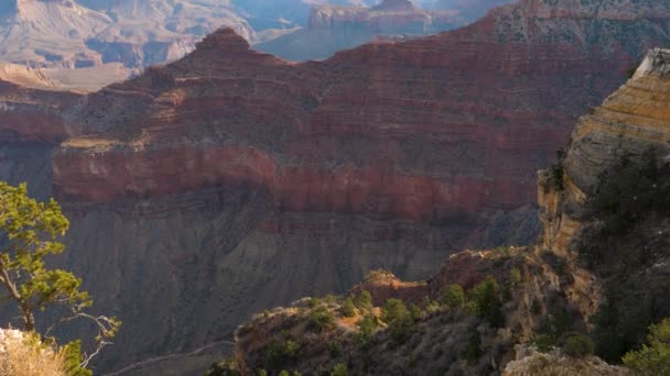 Vista incrível da Grande Wall Rock Grand Canyon no Arizona EUA — Vídeo de Stock