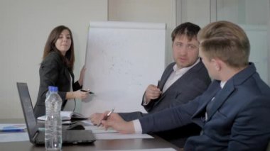 Koçluk Koç bir başlangıç gelişimi için flip chart strateji takım açıklar