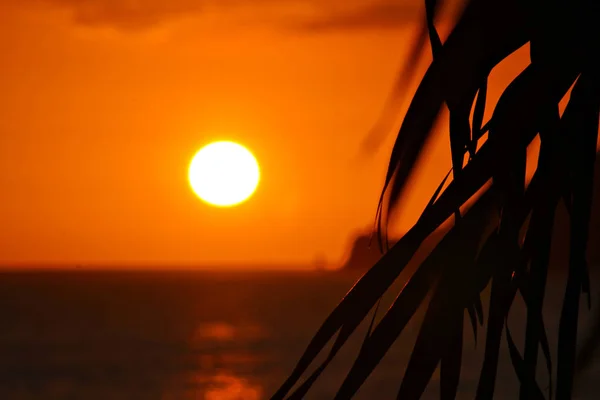 Ηλιοβασίλεμα Στην Playa Sevilla Beach Santiago Cuba Κούβα Ρηχή Εστίαση — Φωτογραφία Αρχείου