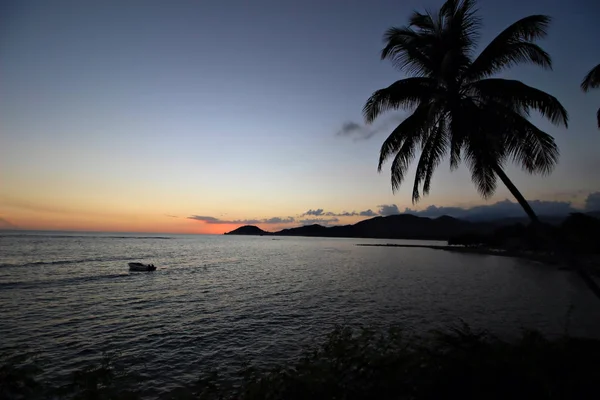 日落在塞维利亚海滩 古巴圣地亚哥 — 图库照片