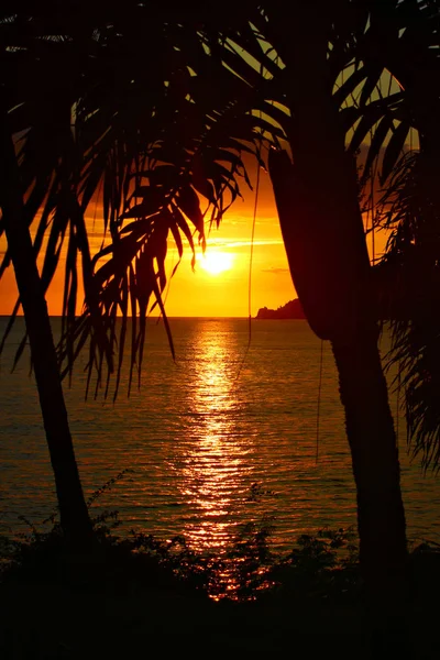 Sunset Playa Sevilla Beach Santiago Cuba Cuba Shallow Focus — Stock Photo, Image