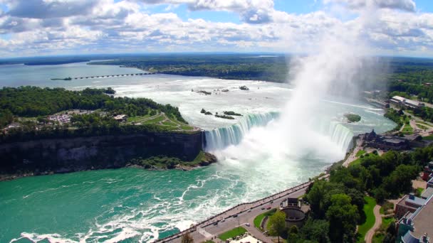 Niagara Şelalesi Nin Havadan Çekilmiş Görüntüsü — Stok video