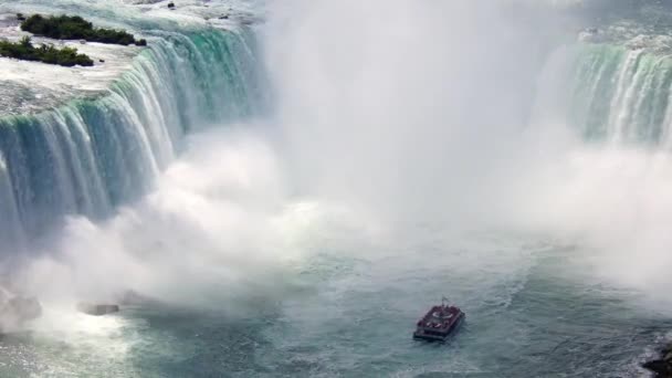 Stativaufnahme Der Luftaufnahme Der Niagarafälle — Stockvideo