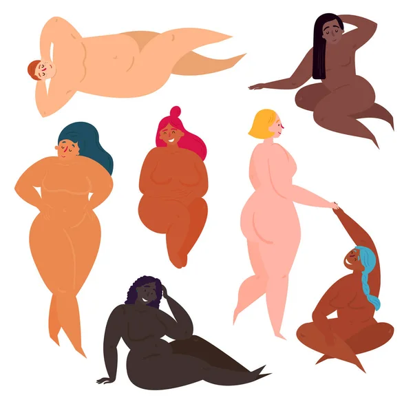 Jolies jeunes femmes dans différentes poses — Image vectorielle