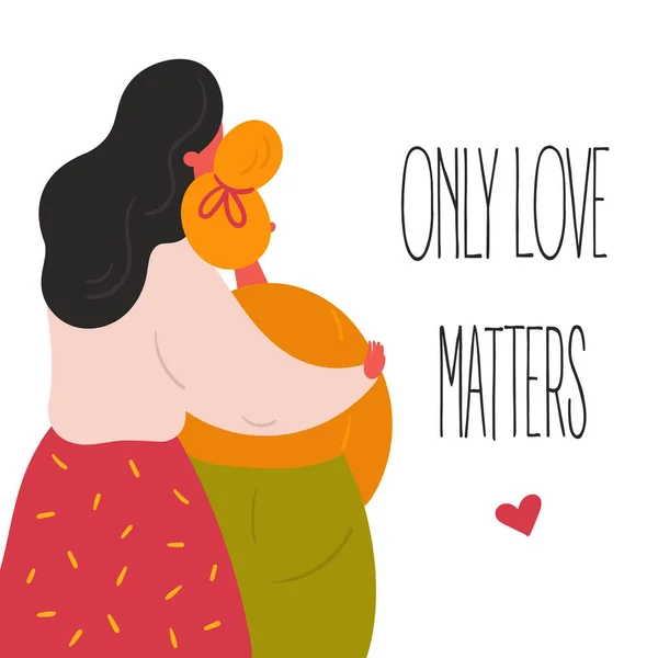 Lgbt lesbiennes femmes couple . — Image vectorielle