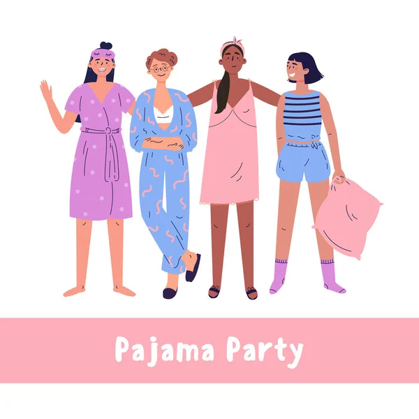 Illustration de dessin animé vectoriel partie pyjama — Image vectorielle