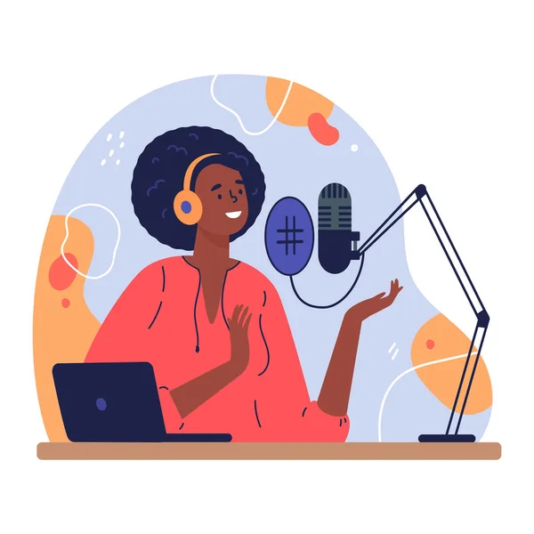 Ilustración del concepto Podcast — Vector de stock