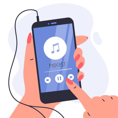 Podcast konsept çizimi