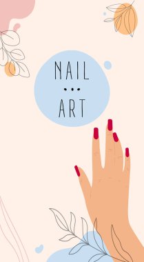 Güzellik salonu için el çizimi soyut arkaplan