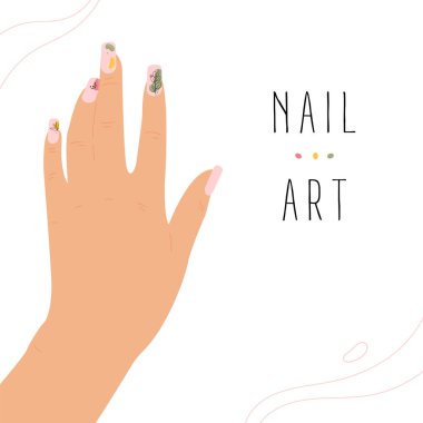 Güzellik salonu için el çizimi soyut arkaplan