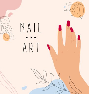 Güzellik salonu için el çizimi soyut arkaplan