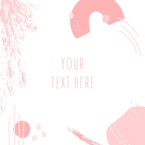 手描きピンク抽象的背景 — ストックベクタ