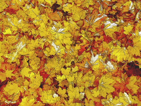 Illusztrált háttér fényes levelek. — Stock Fotó