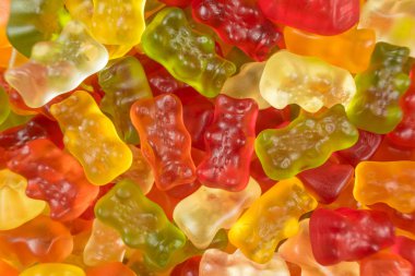 Colorful jelly babies / gummy bear candy sweets