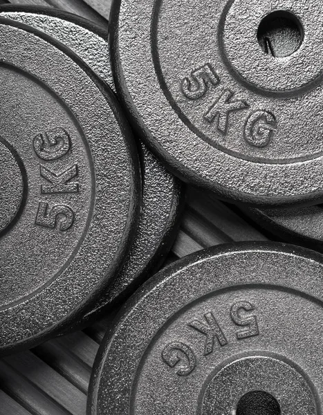 Gimnasio pesas ejercicio — Foto de Stock