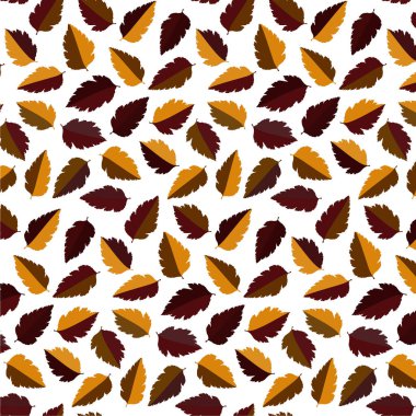 Renkli sarı ve kırmızı yaprakların kusursuz deseni