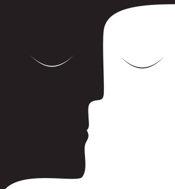 kavram siyah ve beyaz öp,