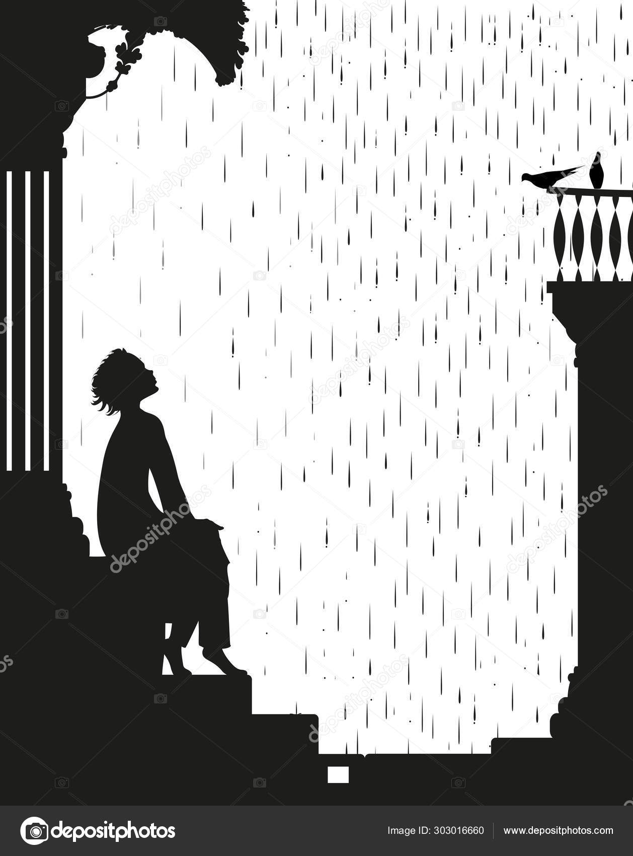 picture Sitting In The Rain Pictures depositphotos