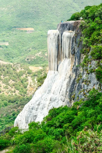 Hierve Agua Förstenat Vattenfall Oaxaca Mexiko — Stockfoto