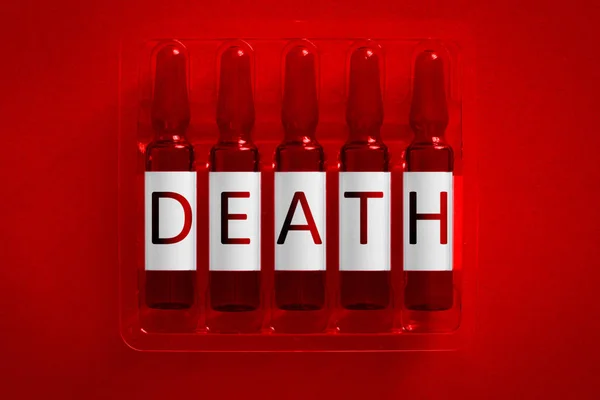 Death of narcotics or drugs addiction concept image — Stock Photo, Image