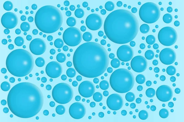 Blue bubbles on same color gradient background. Water molecules