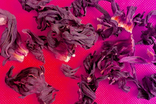 Partikel Bunga Herbal Kering Latar Belakang Makro Pola Desain Warna — Stok Foto