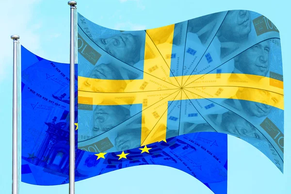 És * az * EU * pénzügyi * együttmőködési * koncepcióját. * Svéd és az Europea — Stock Fotó