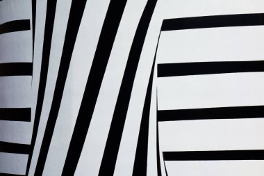 Siyah ve beyaz çizgili arka plan. Silindir formu kurulumları 