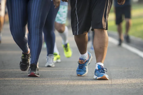 People Running Street Race Asphalt Surface — Stock Photo, Image