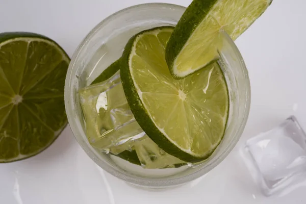 Typical Brazilian Drink Caipirinha Made Cachaca Sugar Lemon — Stock Photo, Image