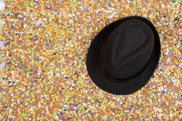 Ibackground Van Confetti Met Elementen Met Betrekking Tot Het Carnaval — Stockfoto