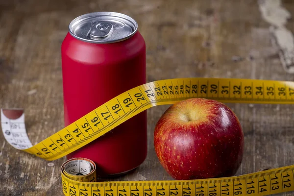 Apfel steht für Arten von Übergewicht — Stockfoto
