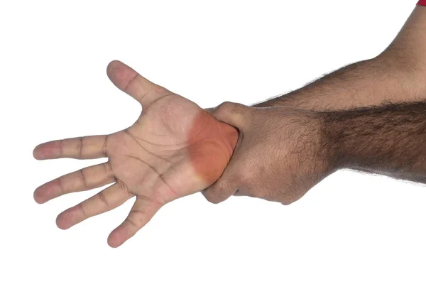 手腕疼痛的男人 — 图库照片