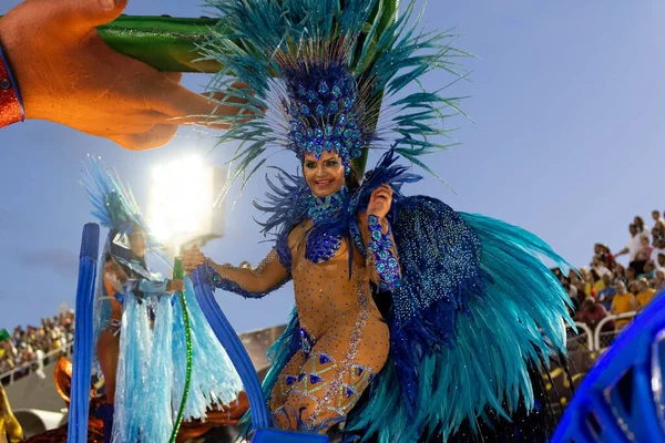 Rio Brasil Fevereiro 2020 Desfile Escola Samba Portela Marques Sapucai — Fotografia de Stock