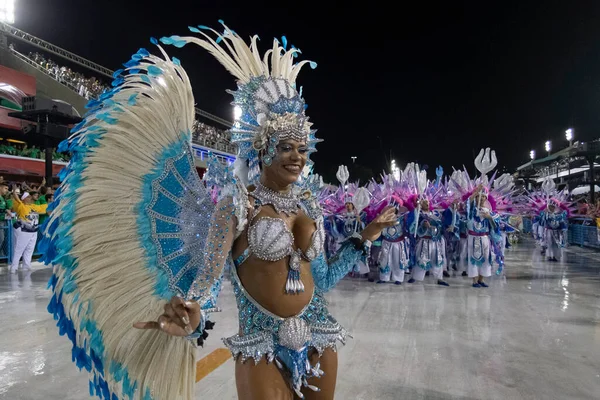 Rio Brazil February 2020 Parade Samba School Academicos Sossego Marques — Stock Photo, Image