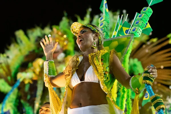 Rio Brazílie Února 2020 Průvod Školy Samba Inocentes Belford Roxo — Stock fotografie