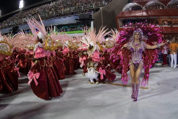 Rio Brazil February 2020 Parade Samba School Estacio Marques Sapucai — Stock Photo, Image