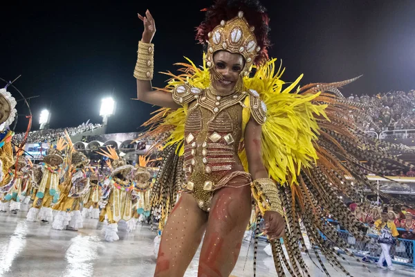 Rio Brasil Fevereiro 2020 Desfile Escola Samba Academicos Sossego Marques — Fotografia de Stock