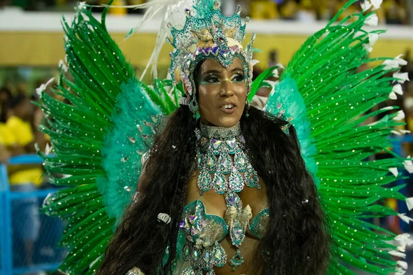 Rio Brasile Febbraio 2020 Sfilata Della Scuola Samba Accademicos Sossego — Foto Stock