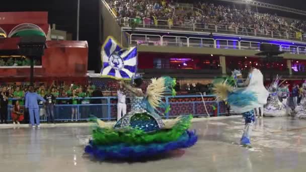 Río Brasil Febrero 2020 Desfile Escuela Samba Academico Sossego Sambodrome — Vídeos de Stock