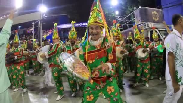 Rio Brasile Febbraio 2020 Sfilata Della Scuola Samba Accademicos Santa — Video Stock