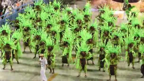 Rio Brasil Fevereiro 2020 Desfile Escola Samba Academicos Santa Cruz — Vídeo de Stock