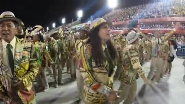 Río Brasil Febrero 2020 Desfile Escuela Samba Mangueira Marqués Sapucai — Vídeos de Stock