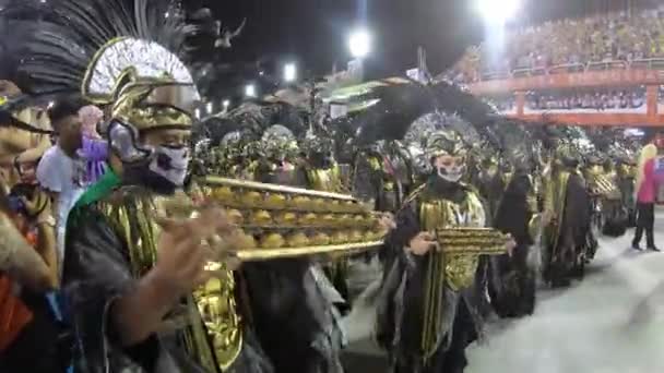 Río Brasil Febrero 2020 Desfile Escuela Samba Mangueira Marqués Sapucai — Vídeos de Stock